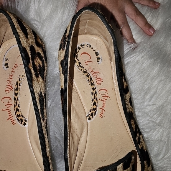 CHARLOTTE olympia Women's Leopard Print Ballet Flats sz 36=6 - Picture 4 of 10